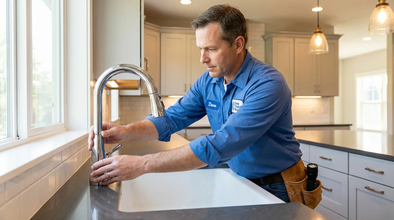 Kitchen faucet installation by Johns Plumbing LLC in Jonesboro